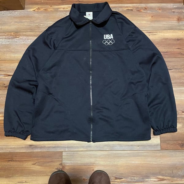 Vintage USA Olympic Committee Full Zip Up Jacket Made in USA Size Large