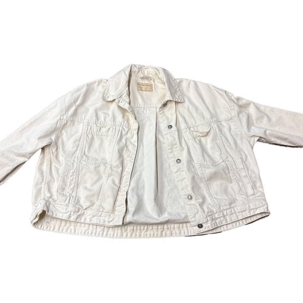 We The Free off-white oversized jean jacket Women’s Small   
