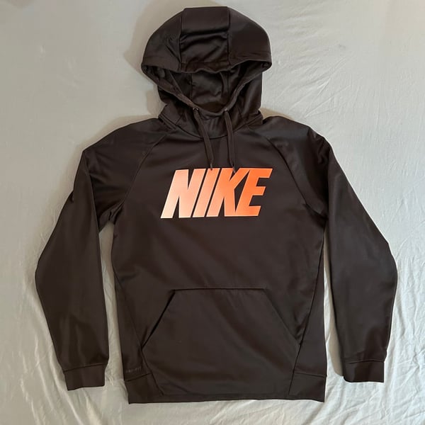 Nike Dri-FIT Pullover Hoodie Sweatshirt Mens Black Therma-Fit Training