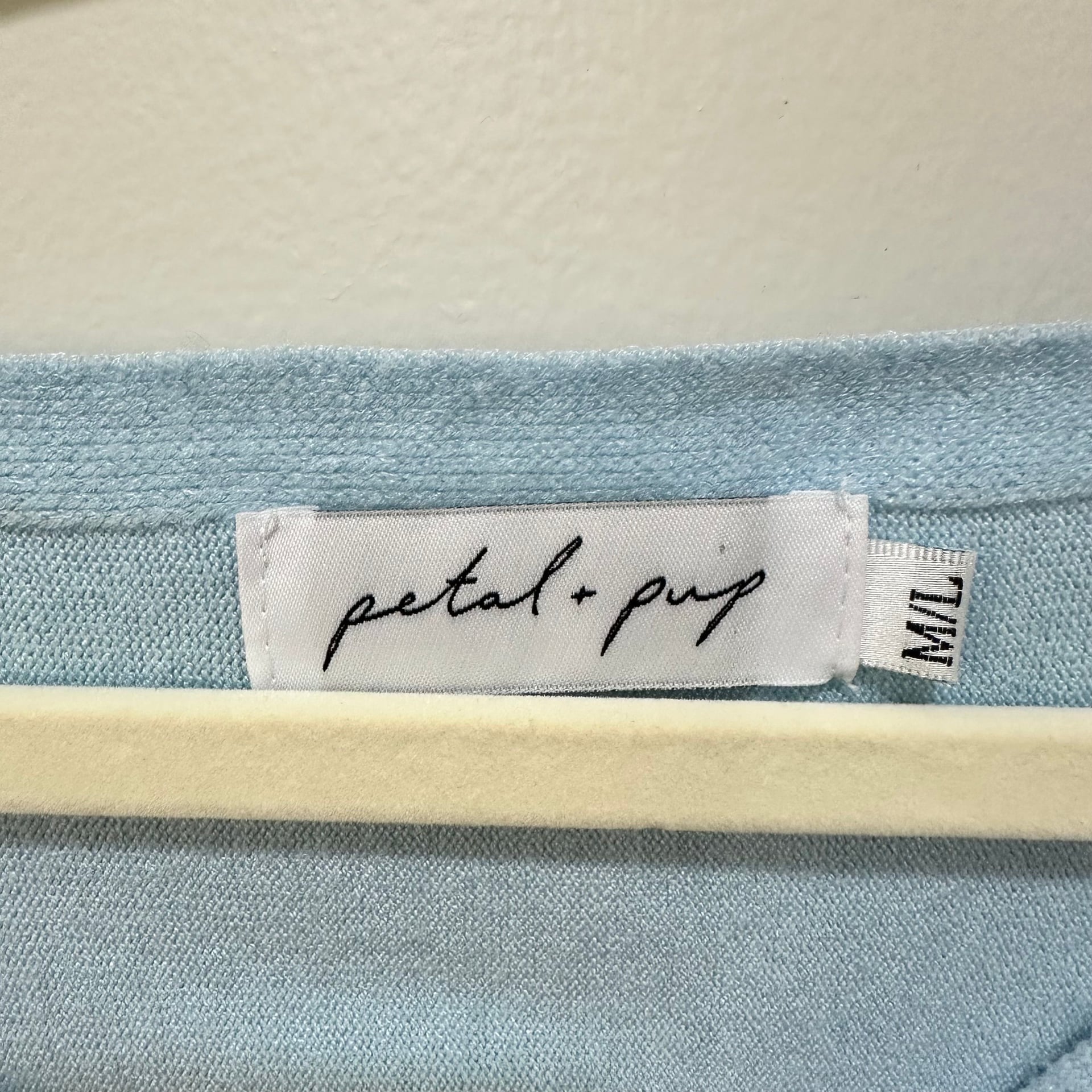 Petal & Pup 100% cotton Women’s Ultra Soft blue Oversized Sweater M/L 4