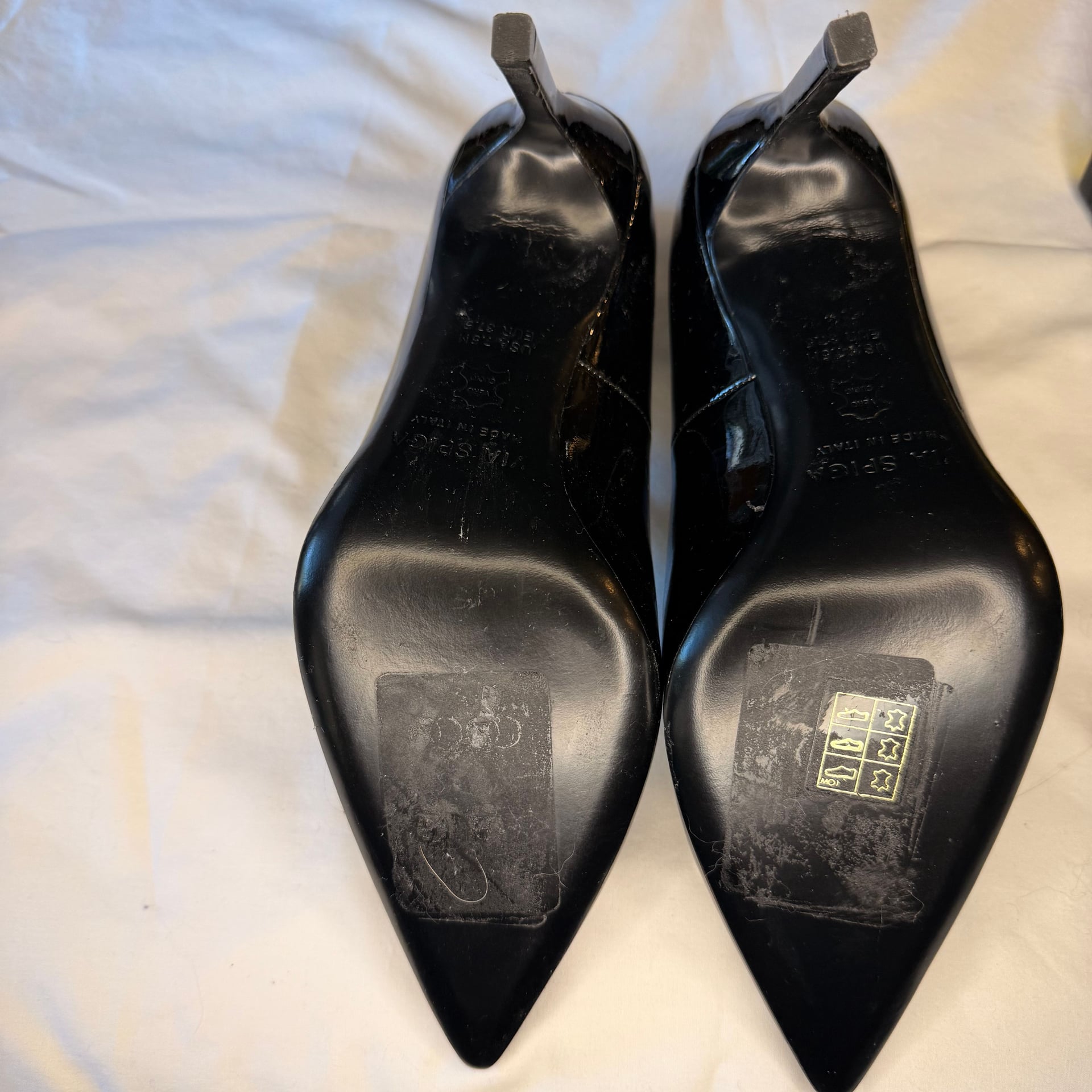 VIA SPIGA black patent leather heels shoes pointed... 3