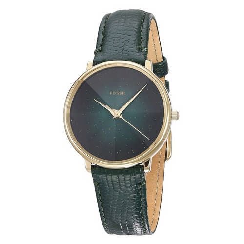 Fossil Prismatic Galaxy Green Leather Strap Watch ES4730 2