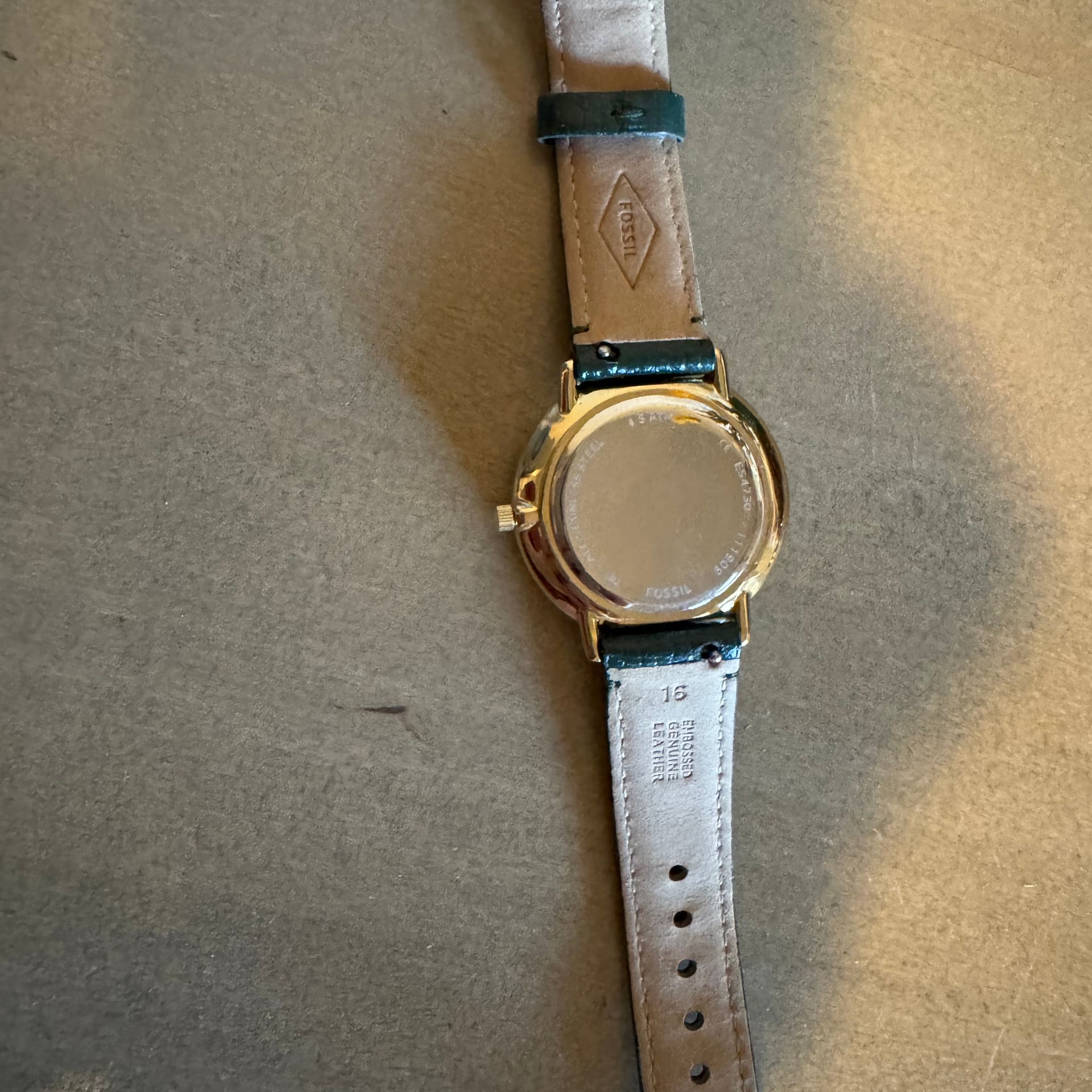 Fossil Prismatic Galaxy Green Leather Strap Watch ES4730 5