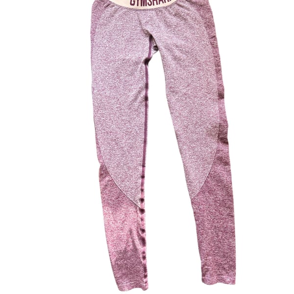 Gymshark OG Flex Seamless Leggings – Pink Marl/Plum – Size XS