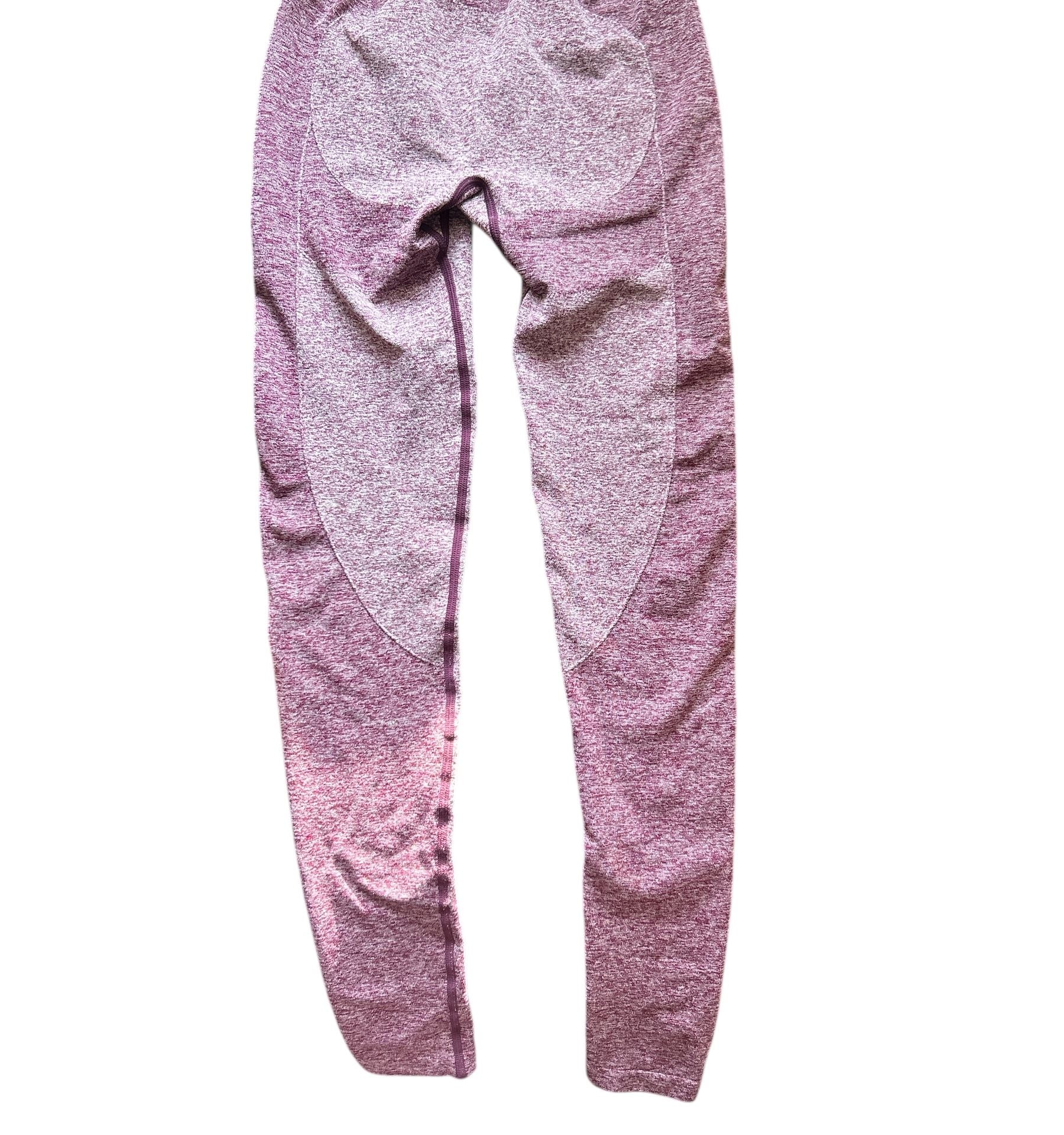 Gymshark OG Flex Seamless Leggings – Pink Marl/Plum – Size XS 6