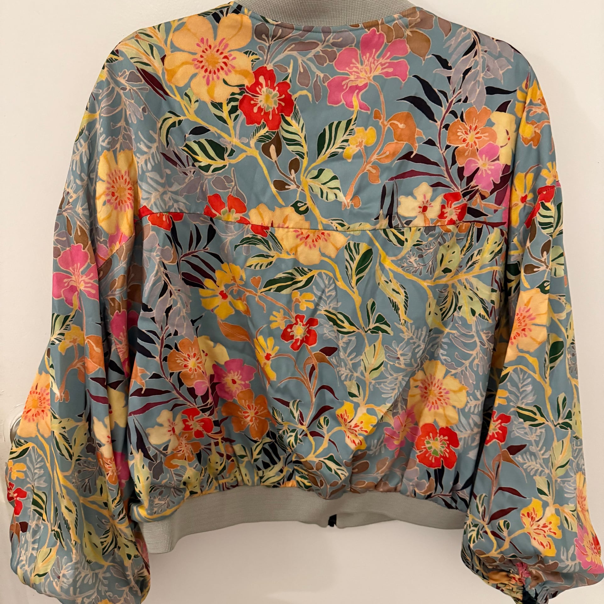 Zara Multicolor Floral Bomber Jacket 4