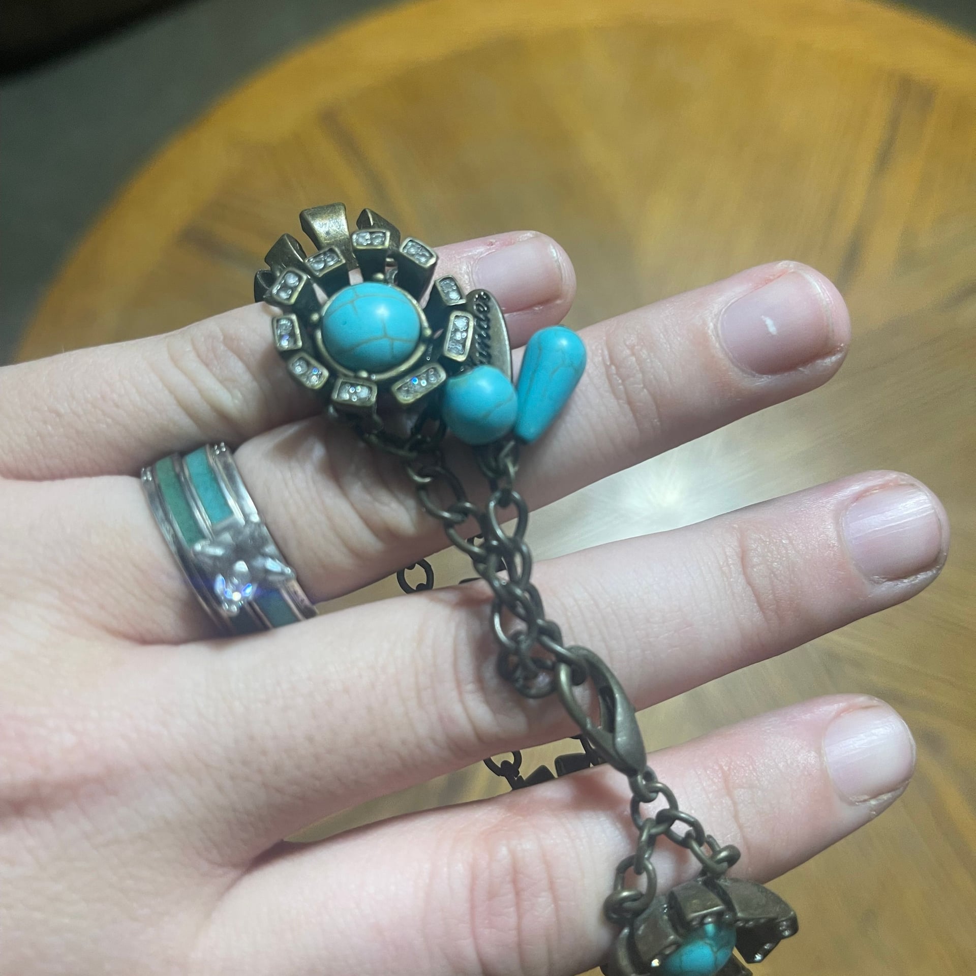 Plunder Design Turquoise & Gold Tone Bracelet 3