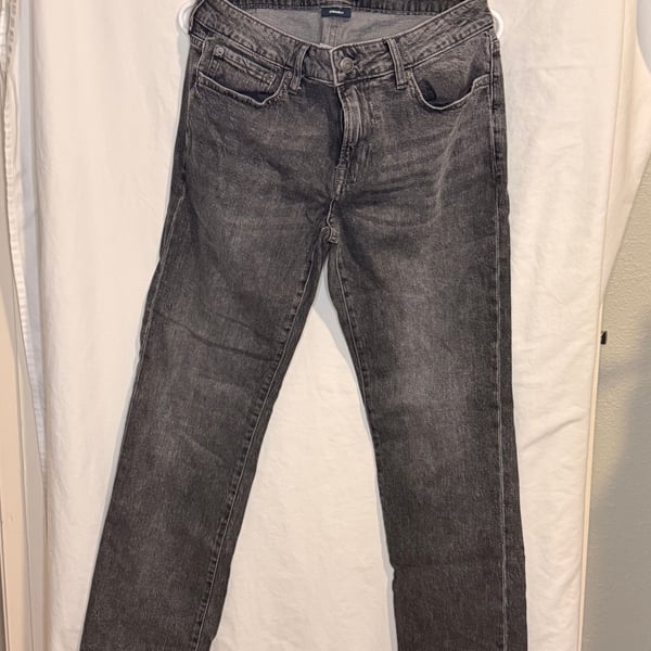 Aero Aeropostale Straight Jeans Distressed Gray Men's 30x31
