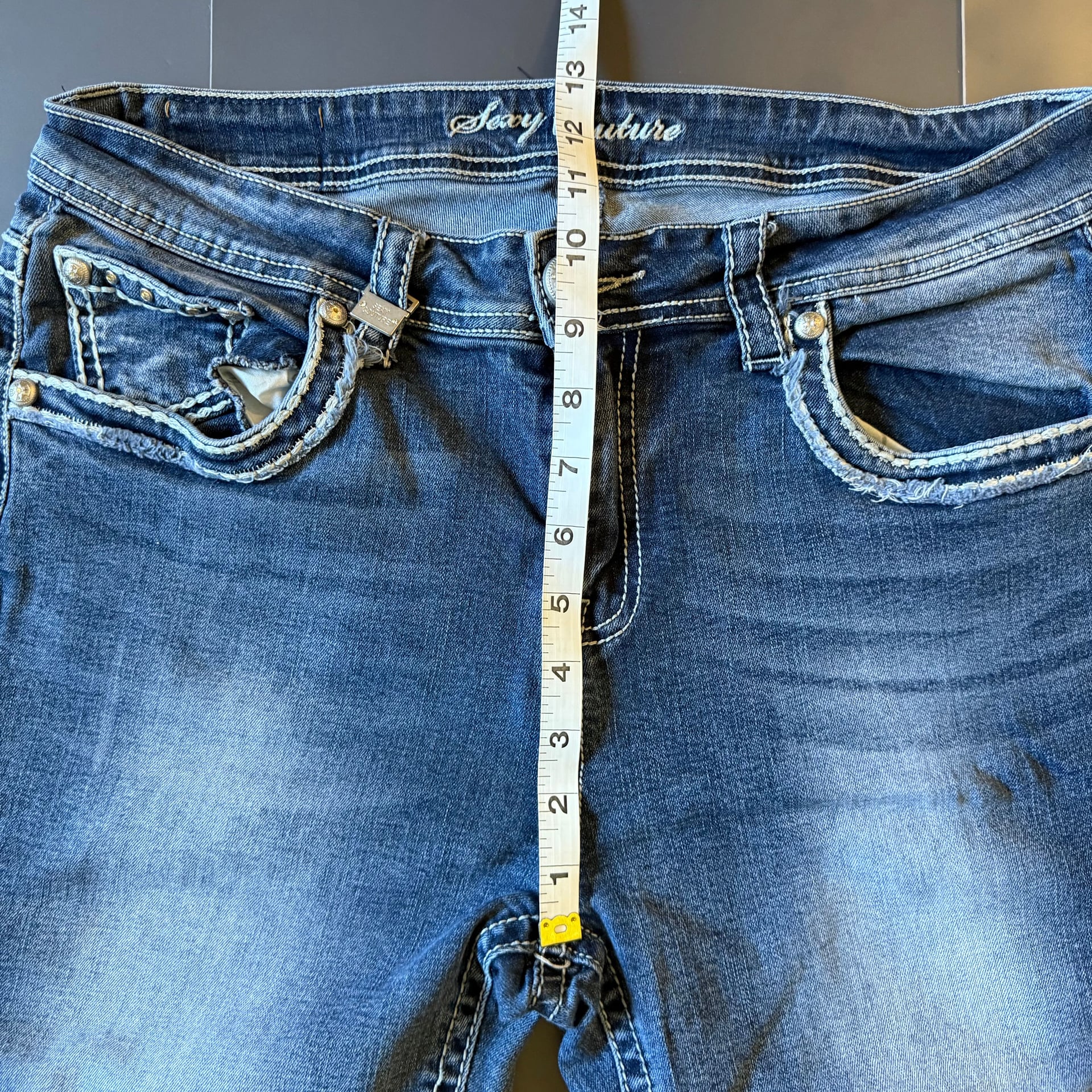 Sexy Couture silver Jeans Mid Rise  Women's  7