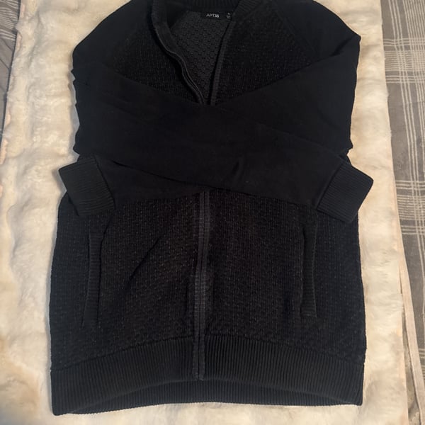 Apt 9 Mens Size XL Black Long Sleeve Zip Up Sweater