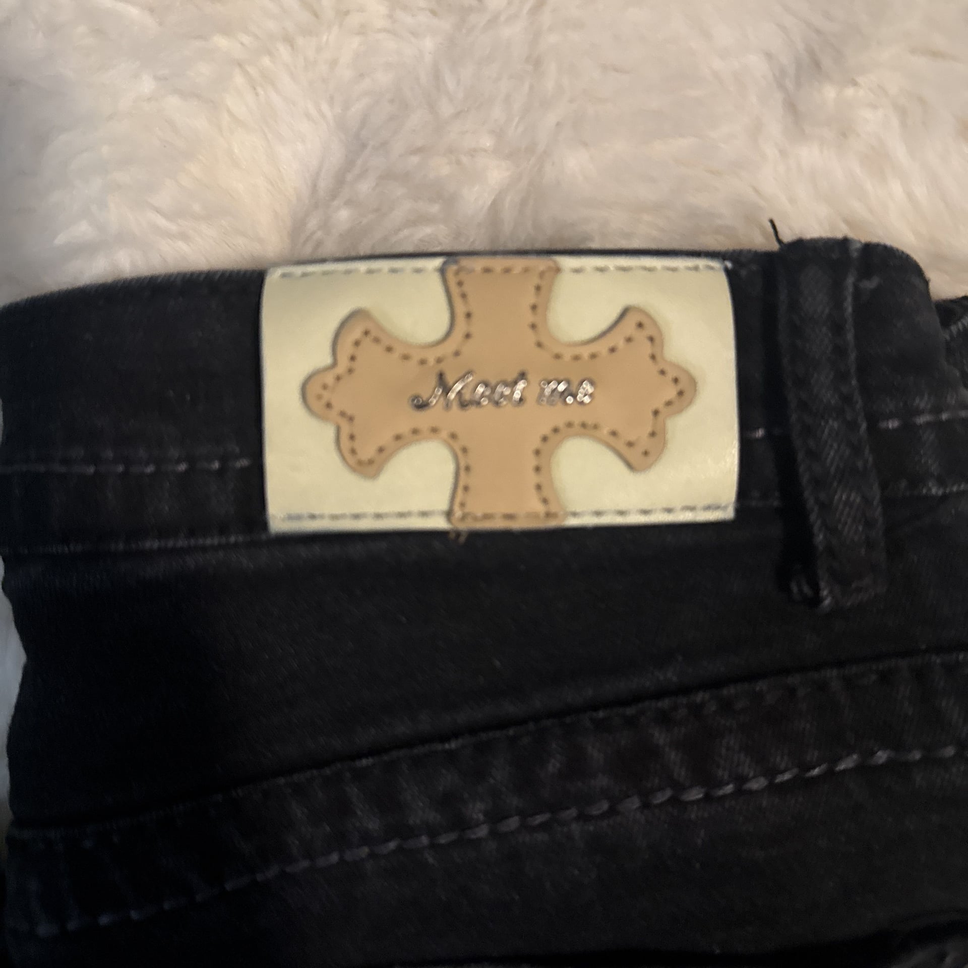Meet me Black Bling Pocket Design Bootcut Jean – , 2