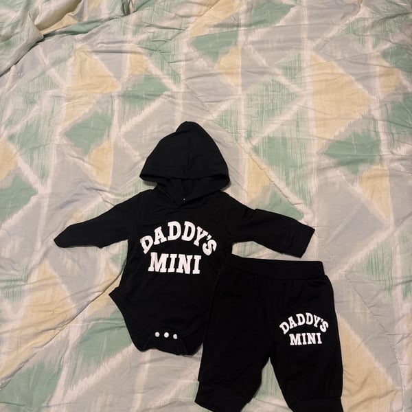 Baby Boys "DADDY'S MINI" Hoodie and Sweatpants Set