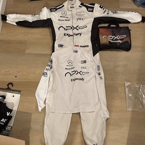 F1 Movie APXGP Replica White Racing Suit and Compression Shirt (JP)