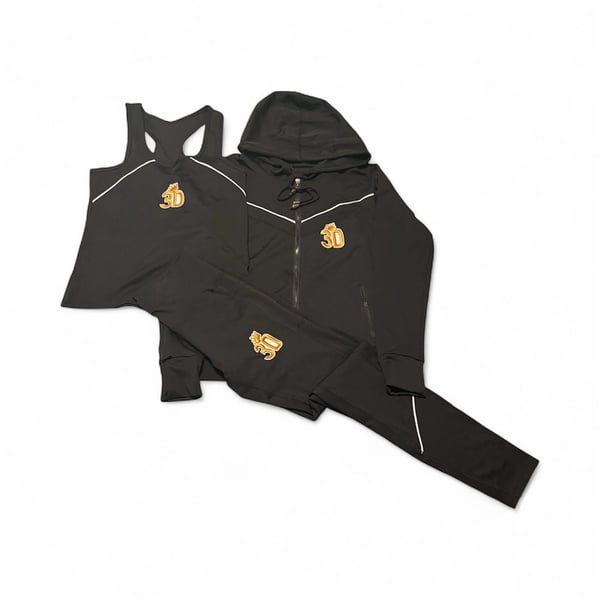 Three pieces hoodie set for ladies 