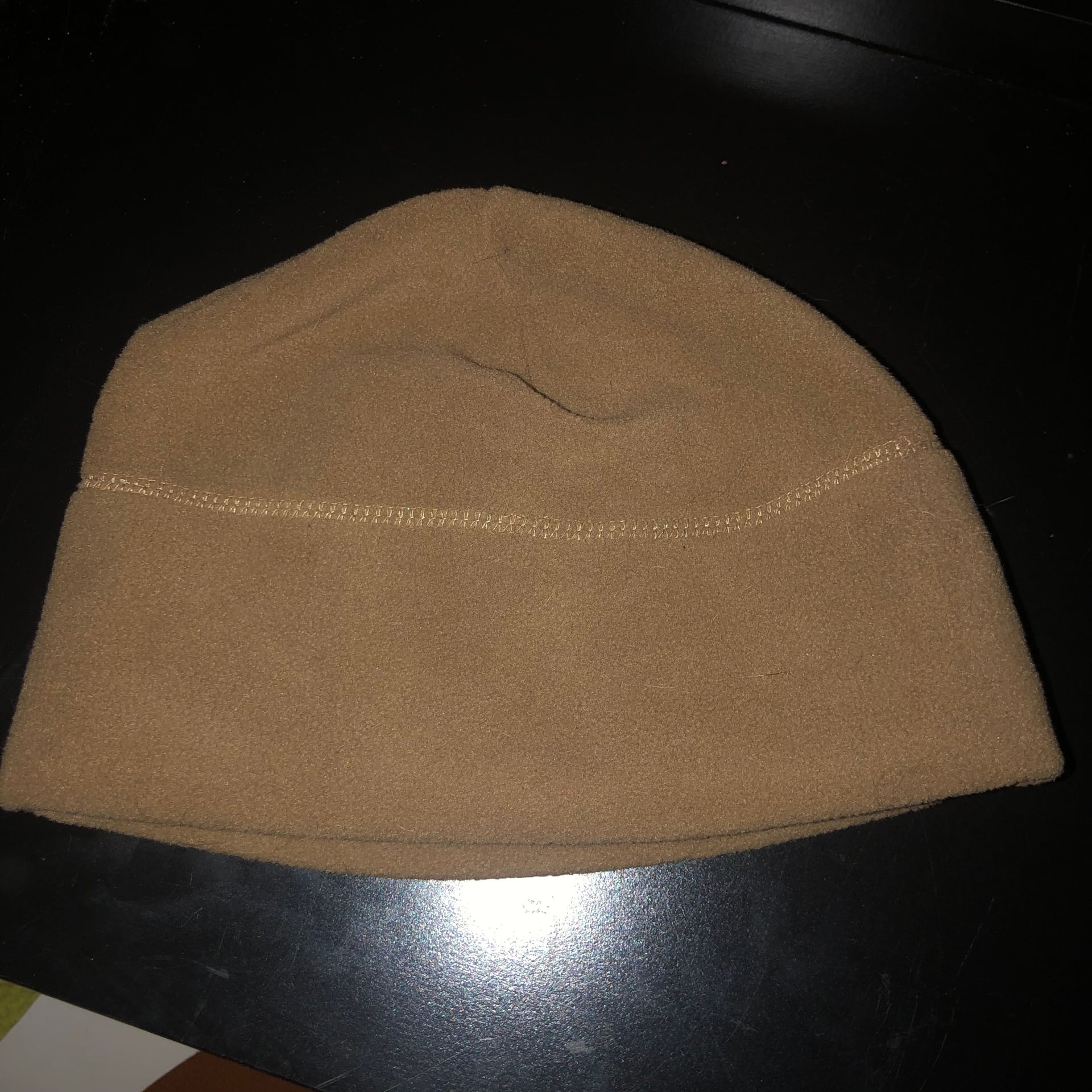 Polartec Hardface Coyote Brown Microfleece Watch cap Large / X Large USMC NOS 3
