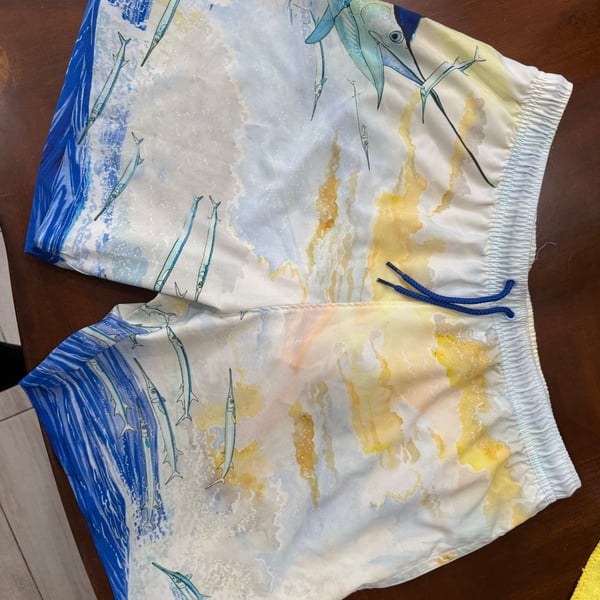 Guy Harvey Men's Sunrise Sailfish Volley Swim Trunk