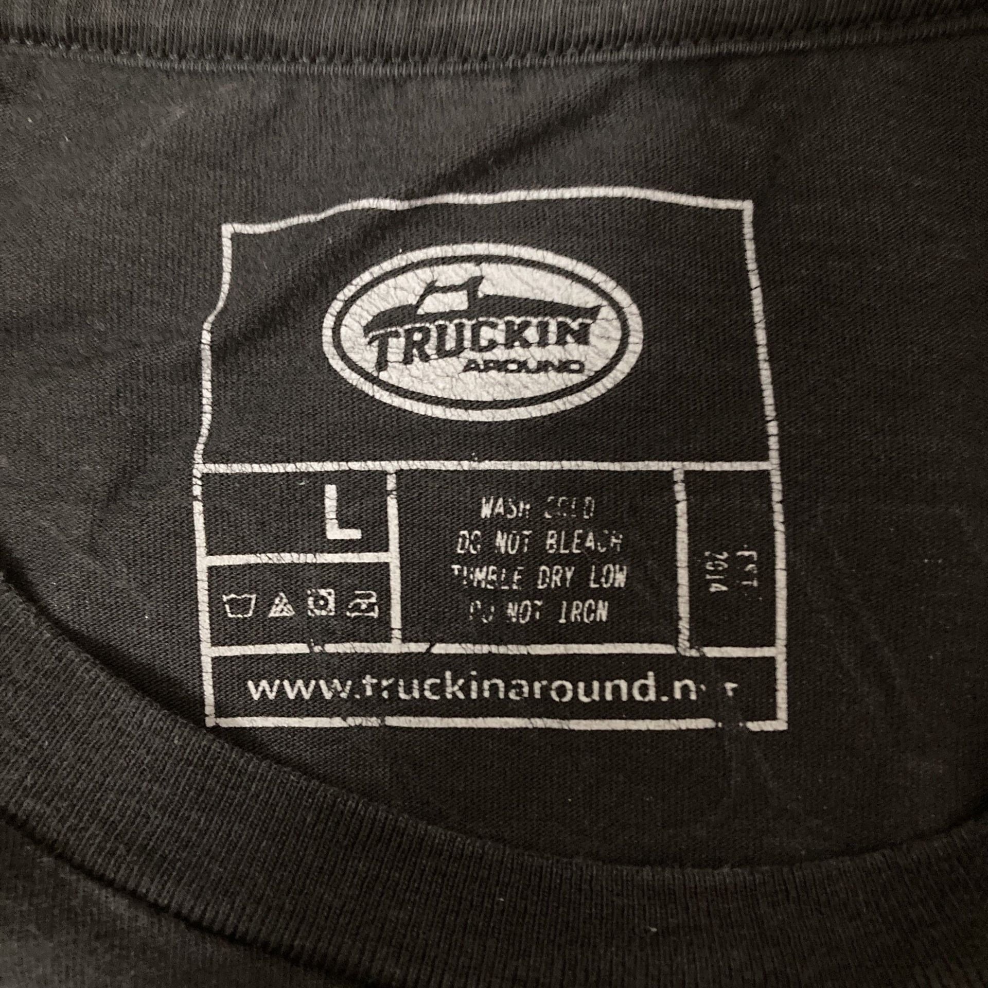 Truckin' Around Black Short Sleeve T-Shirt with Red Logo 4