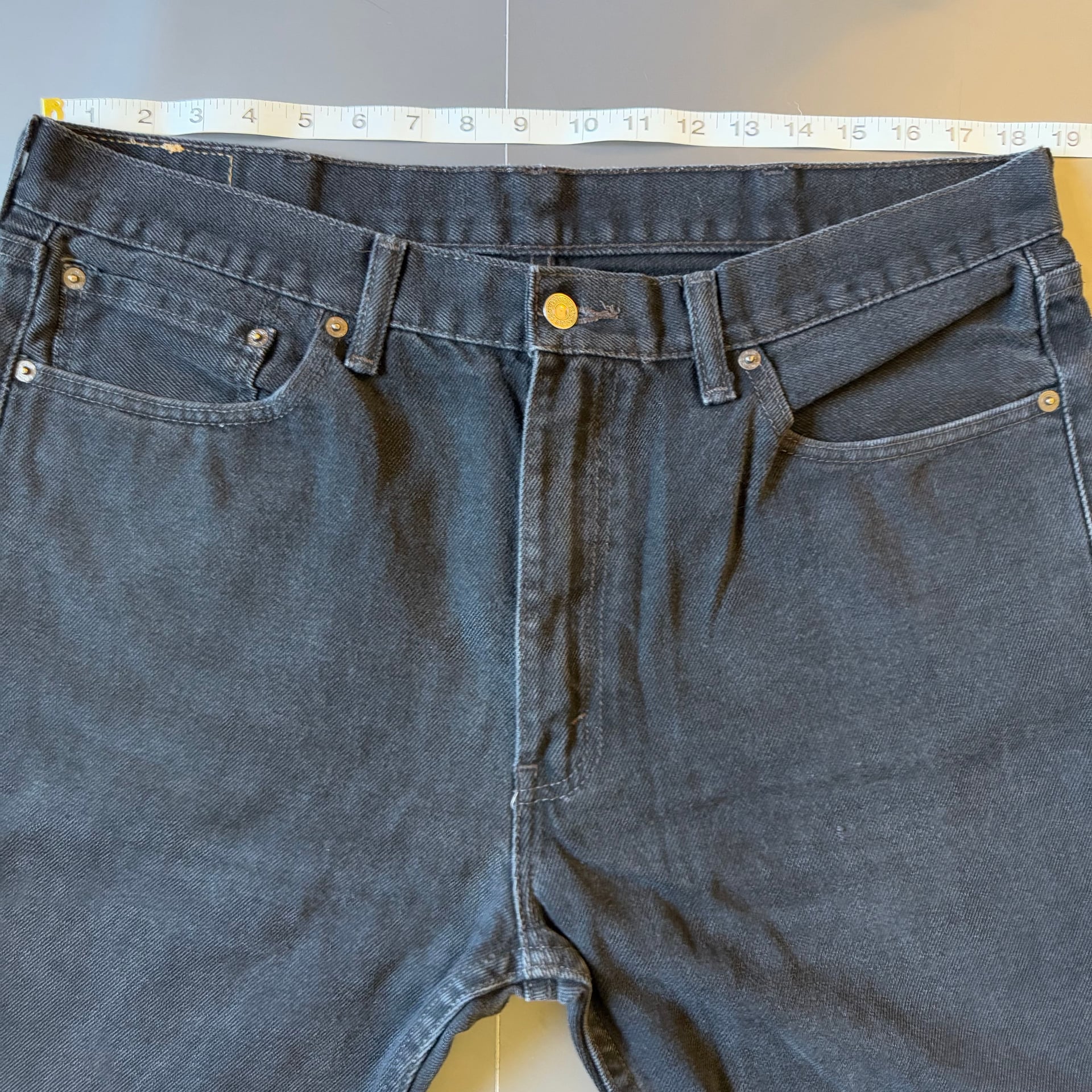 Vintage Levi's 501 Button Fly Jeans Black 2