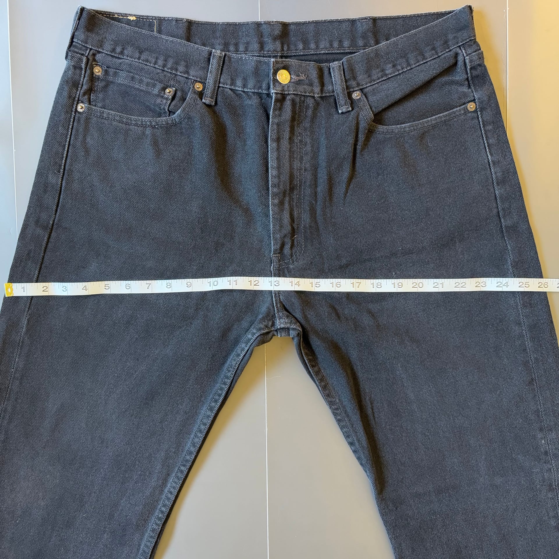 Vintage Levi's 501 Button Fly Jeans Black 5