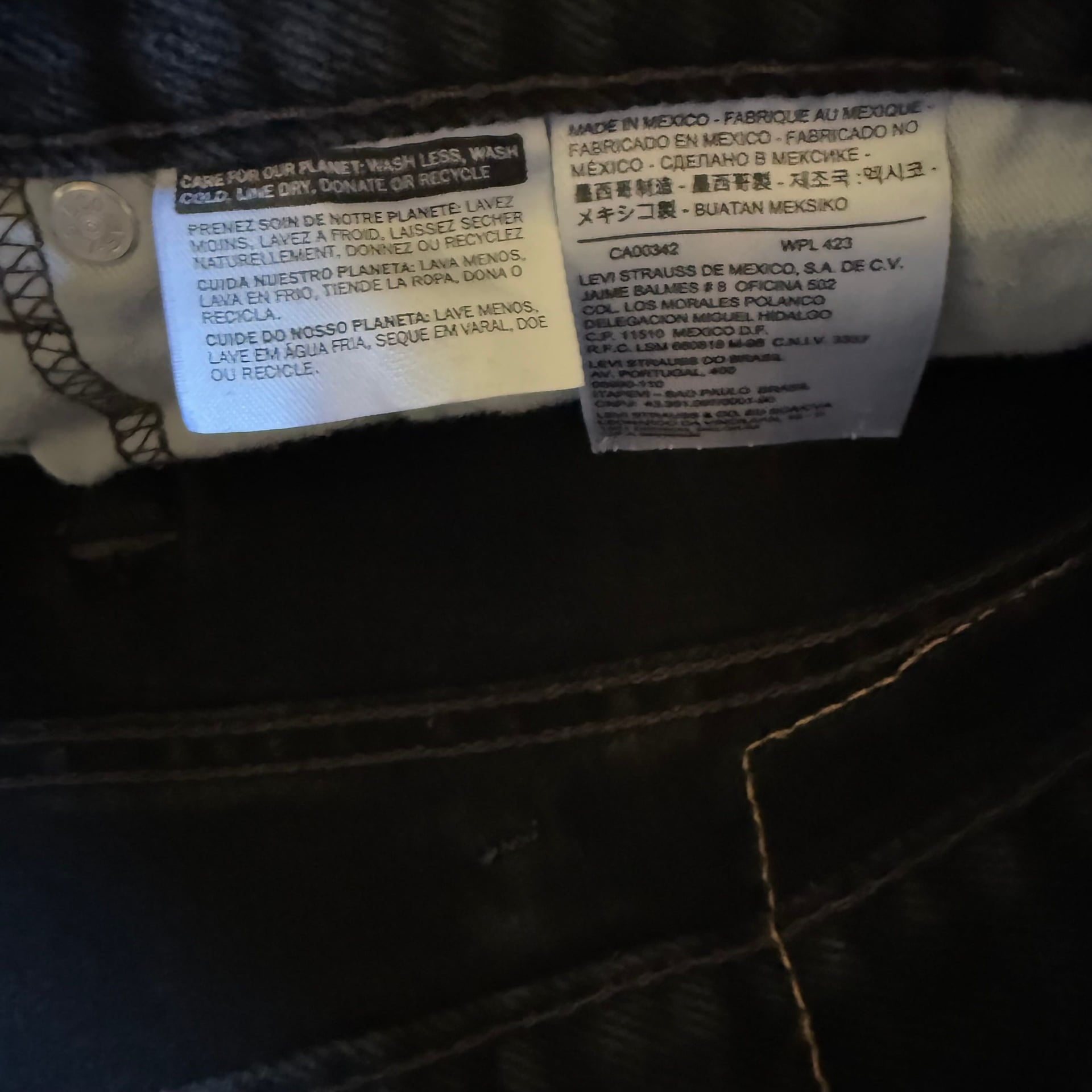 Vintage Levi's 501 Button Fly Jeans Black 9