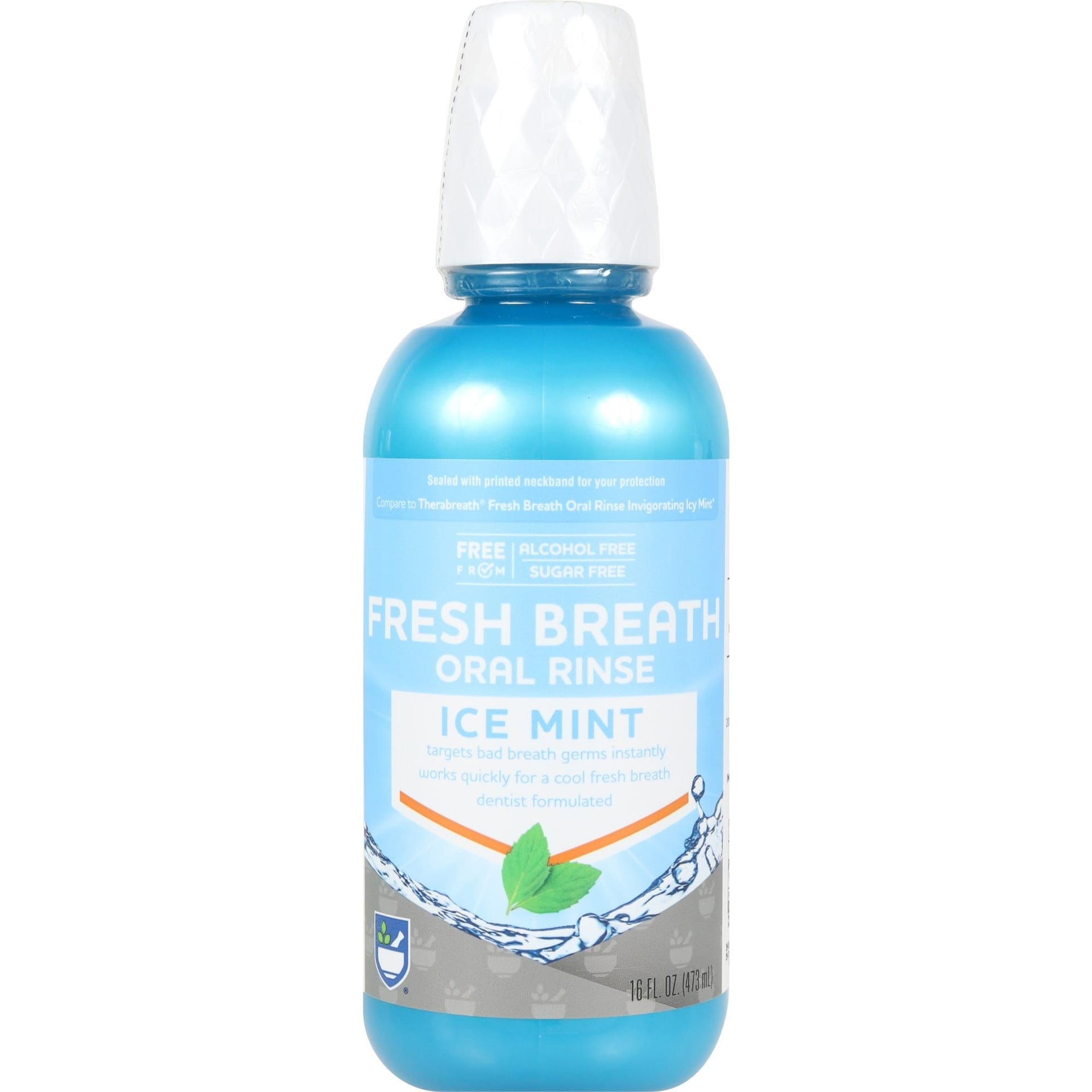 Fresh Breath Oral Rinse Ice Mint Mouthwash, 16 fl oz - Alcohol & Sugar-Free 1