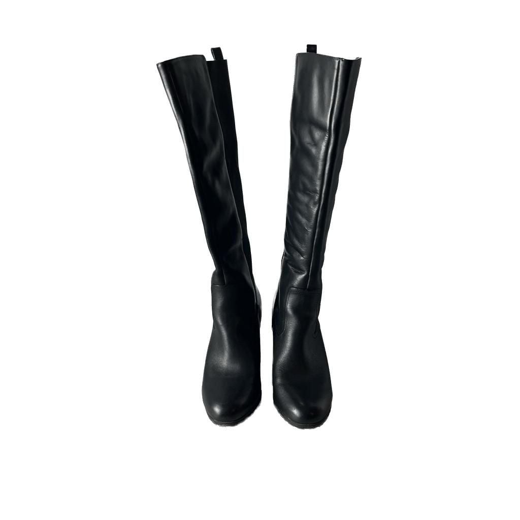 BASS Women’s’ Black Leather JASMINE KNEE HIGH Boots Size 11 Black Riding Style 2