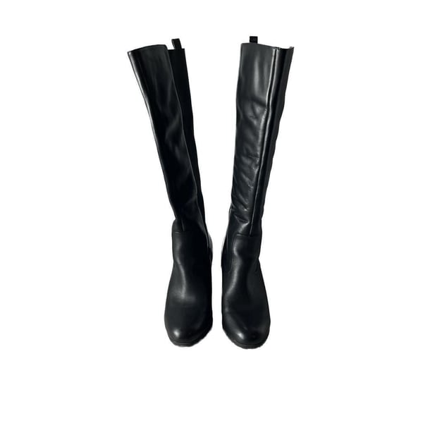 BASS Women’s’ Black Leather JASMINE KNEE HIGH Boots Size 11 Black Riding Style