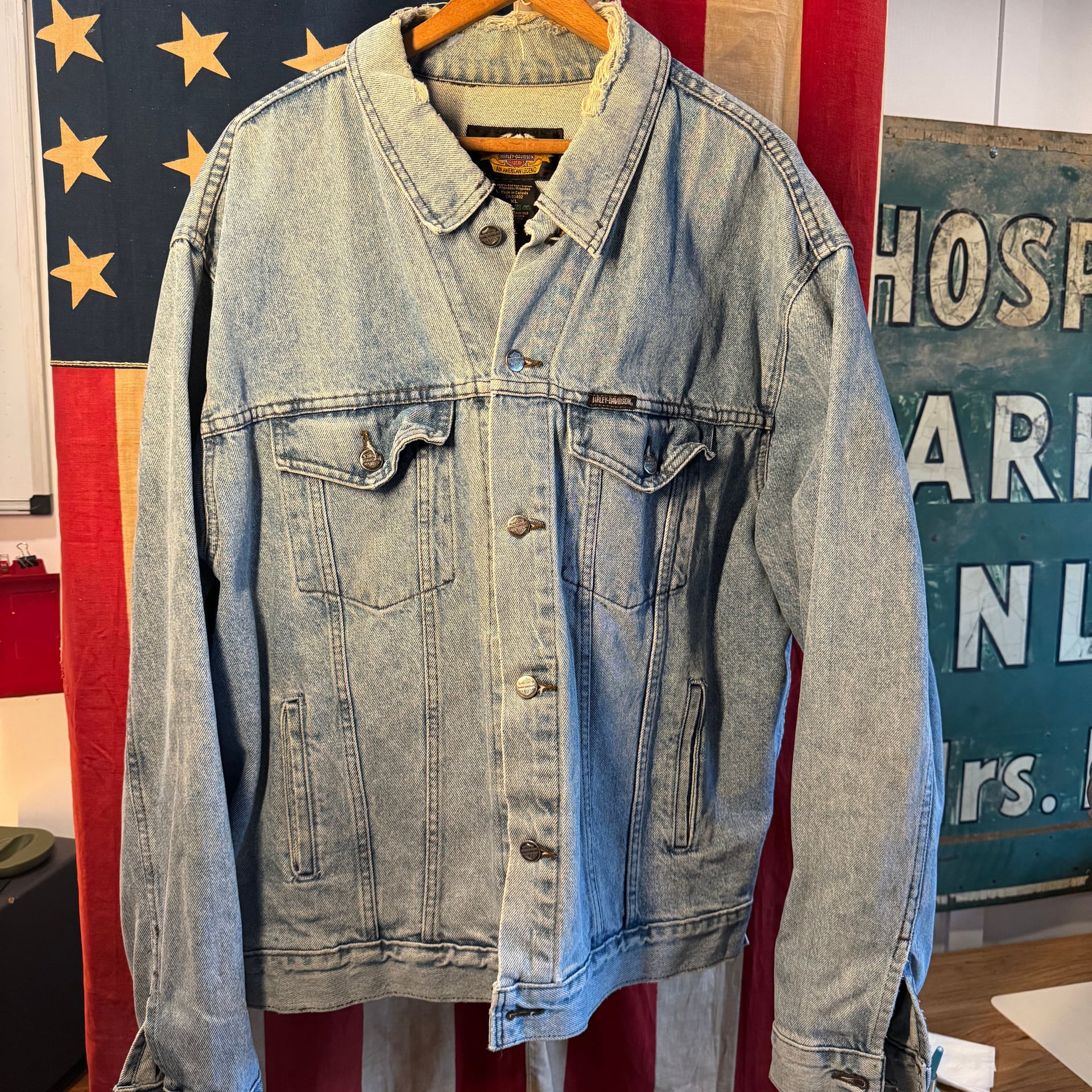 Vintage Harley Davidson Denim Jacket 1