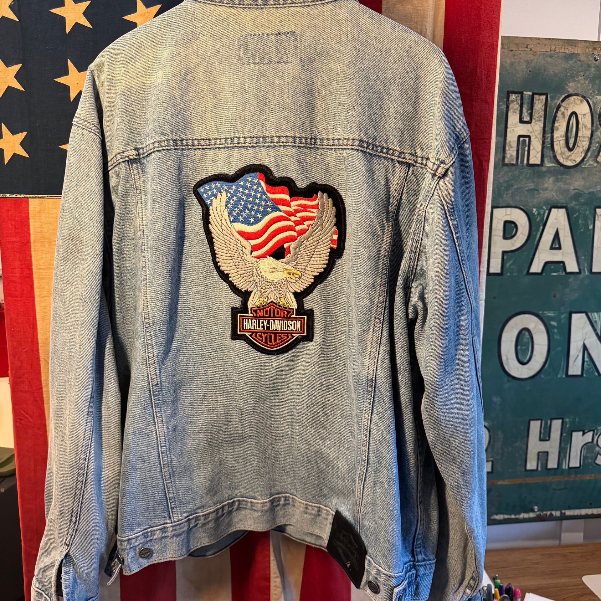 Vintage Harley Davidson Denim Jacket 6