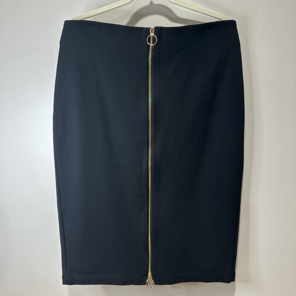 INC Straight Skirt Below Knee Black Womens, Size XL