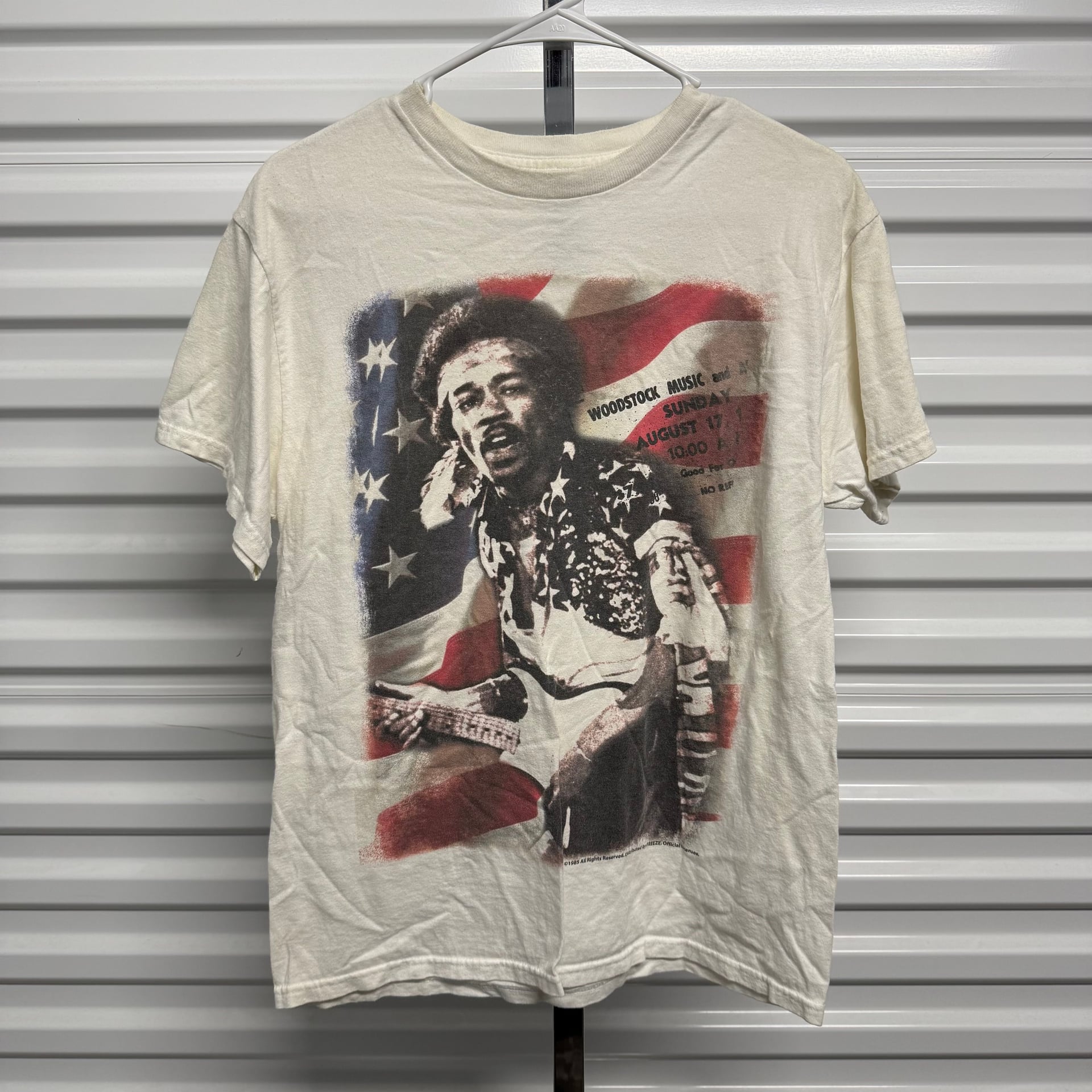 Vintage Rock Icons Jimmy Hendrix Tee By Freeze 1985 Woodstock sz XL 1