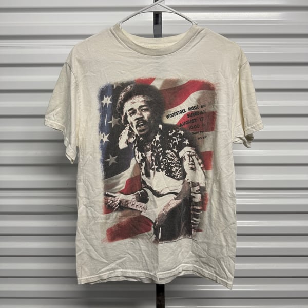 Vintage Rock Icons Jimmy Hendrix Tee By Freeze 1985 Woodstock sz XL