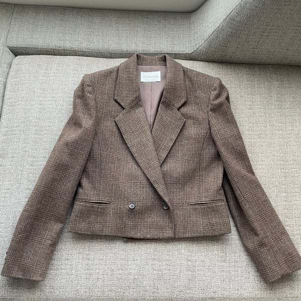 Preppy Twee Vintage Union Made Short Wool Short Blazer Jacket