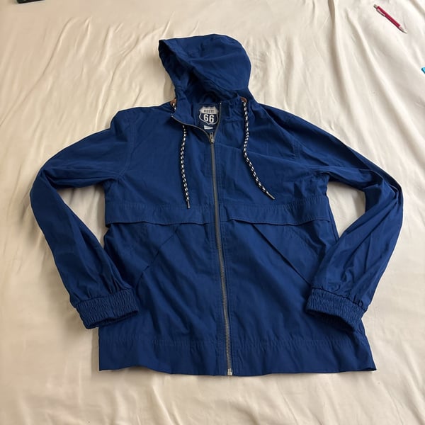 Mens Sz Small Route 66 Brand Jacket Dark Blue