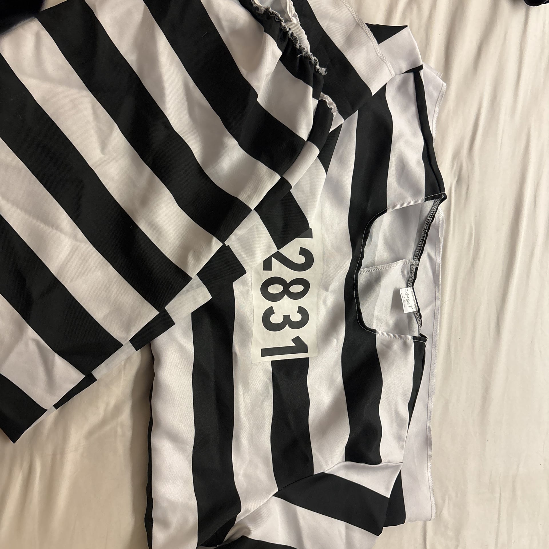 Jailbird Halloween Costume Unisex Size Large adult shirt 2pc 3