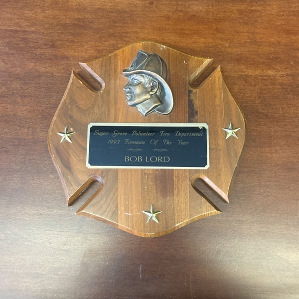 Fireman Head Casting Plaque