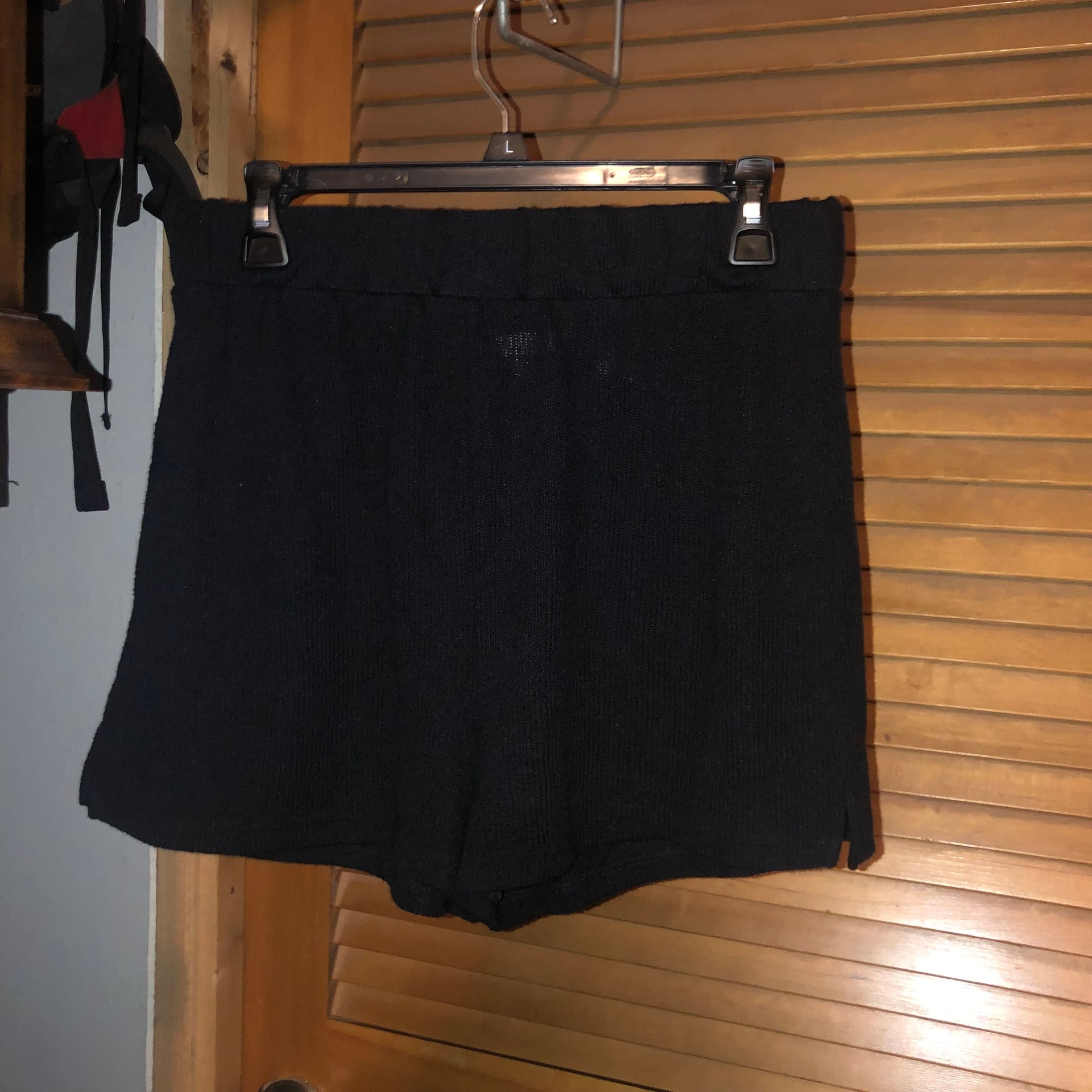 Linen-blend Pull-on Shorts - Black - Ladies 2