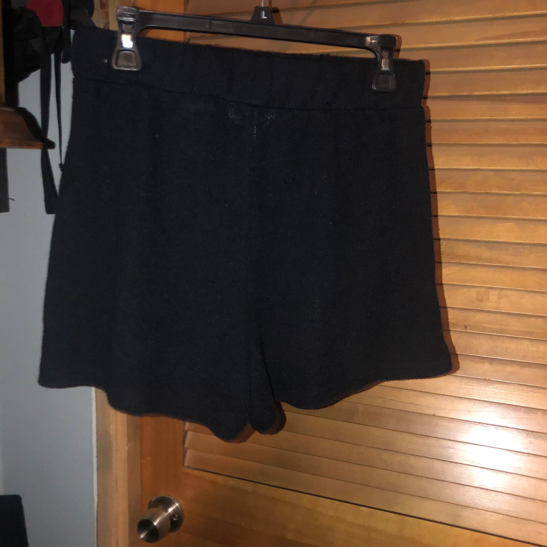 Linen-blend Pull-on Shorts - Black - Ladies 4