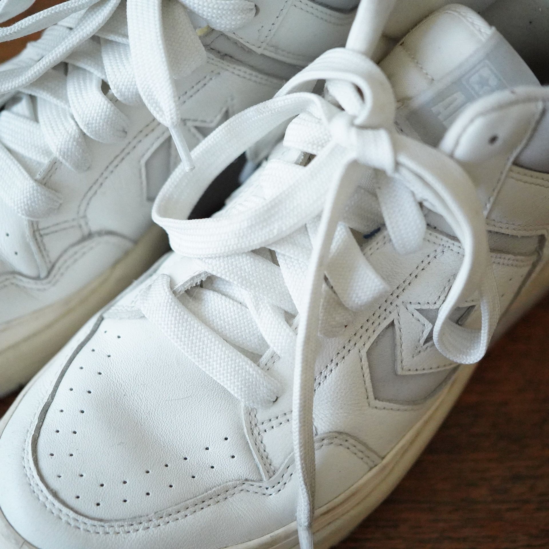 Converse Weapon CX Mid Vintage White Leather Shoes 3