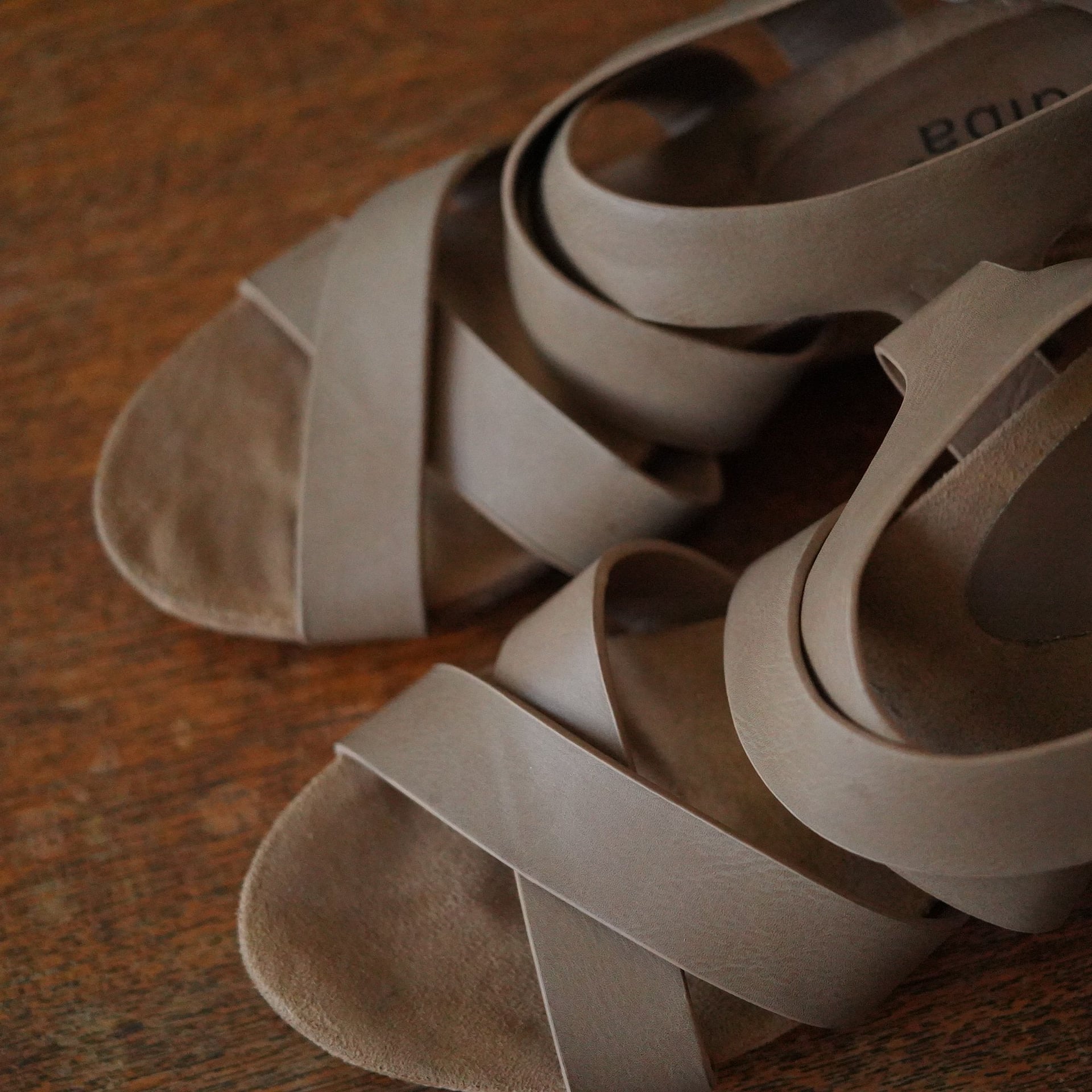 DIBA Weekend Women's Brown Strappy Wedge Sandals 4
