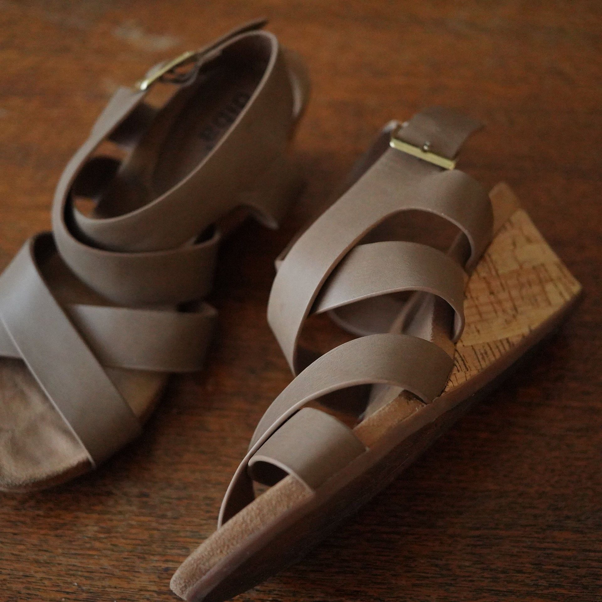 DIBA Weekend Women's Brown Strappy Wedge Sandals 2