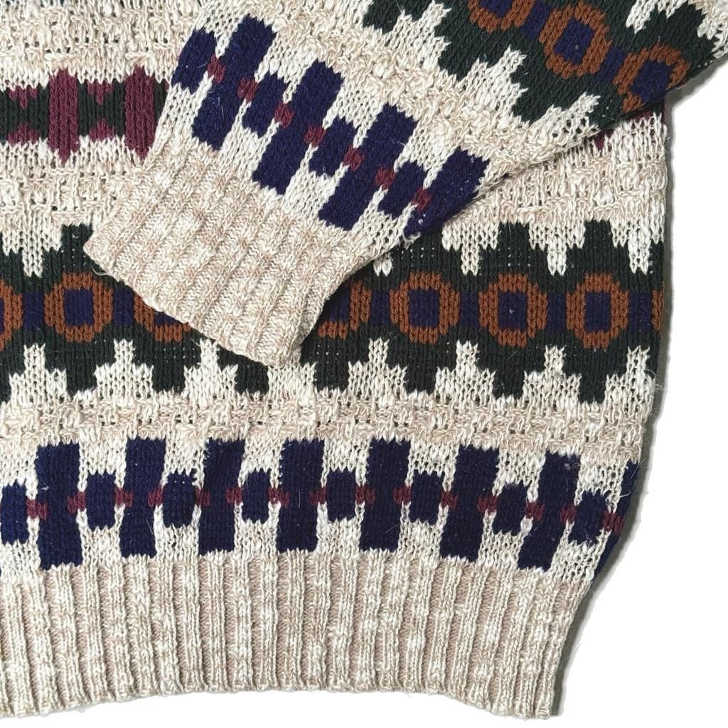 VTG Knit Sweater XL 90's Grandpa Oversized Academia Preppy Cottage Cosby 5