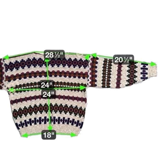 VTG Knit Sweater XL 90's Grandpa Oversized Academia Preppy Cottage Cosby 9