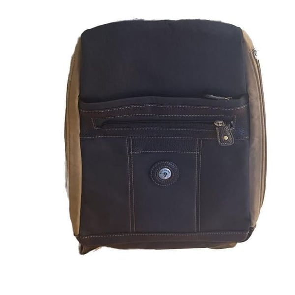 Mouflon backpack Navy Blue with tan waterproof