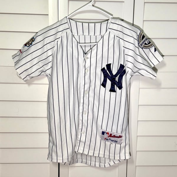 Derek Jeter NY Yankees 2009 World Series Majestic Authentic Jersey Youth Med