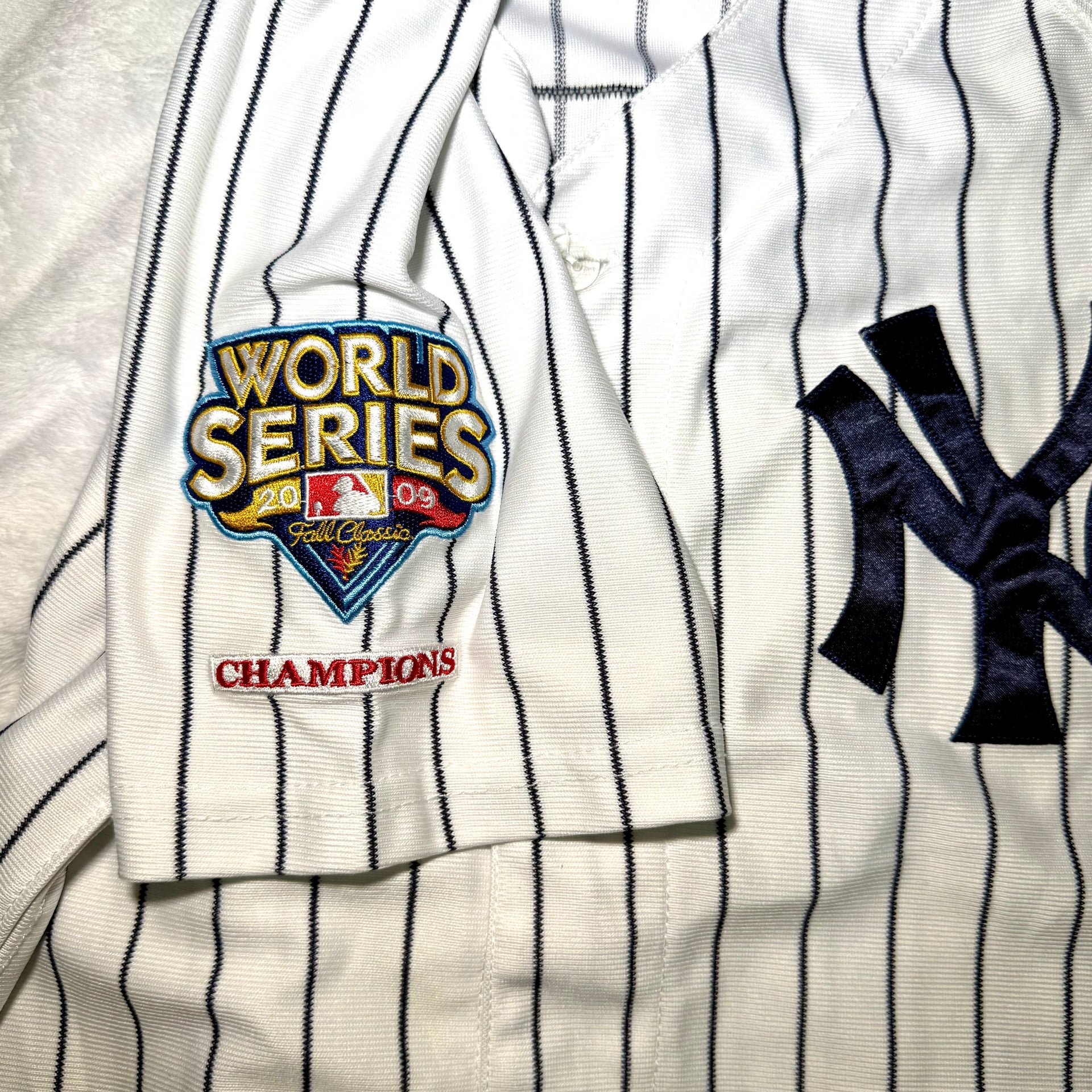 Derek Jeter NY Yankees 2009 World Series Majestic Authentic Jersey Youth Med 5