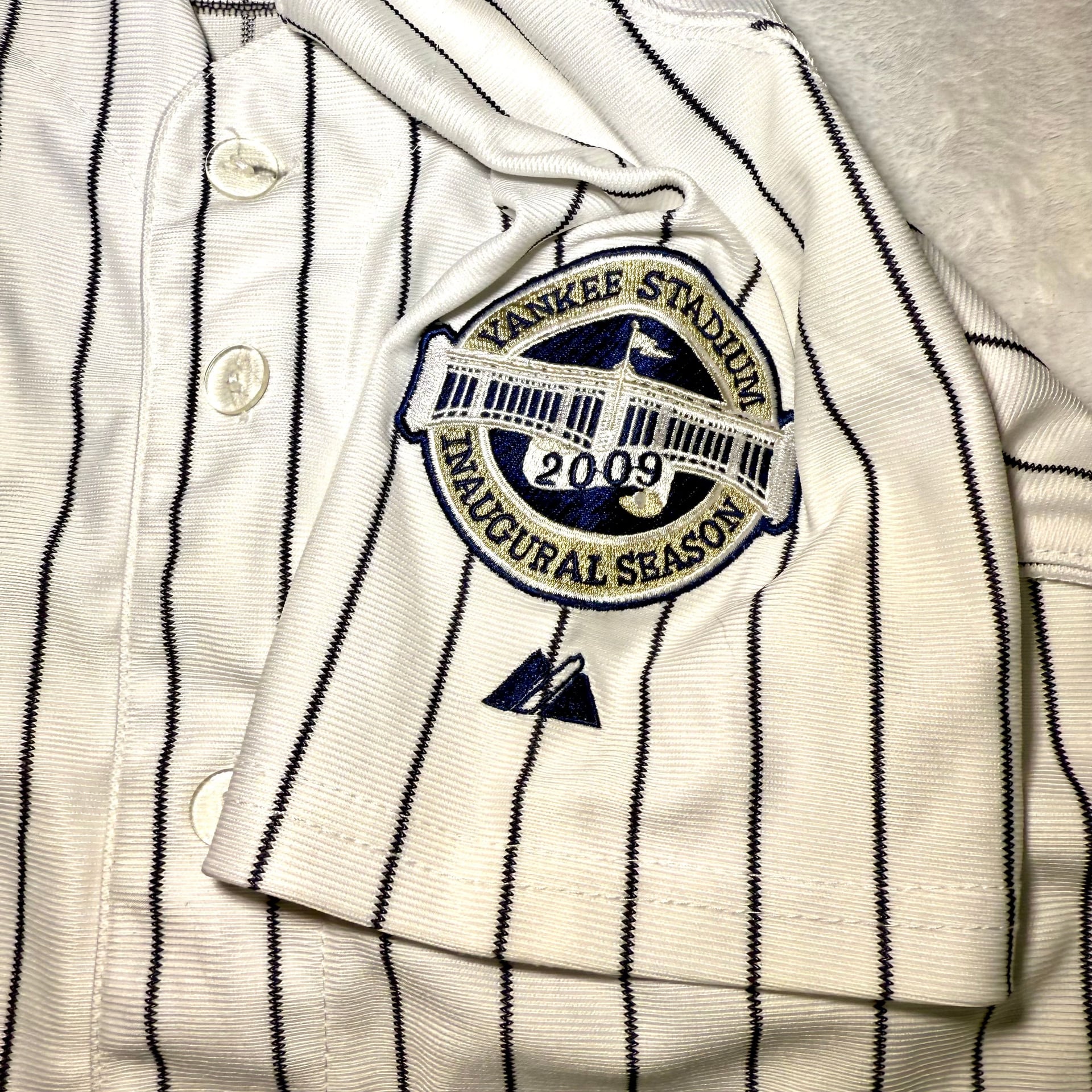 Derek Jeter NY Yankees 2009 World Series Majestic Authentic Jersey Youth Med 6