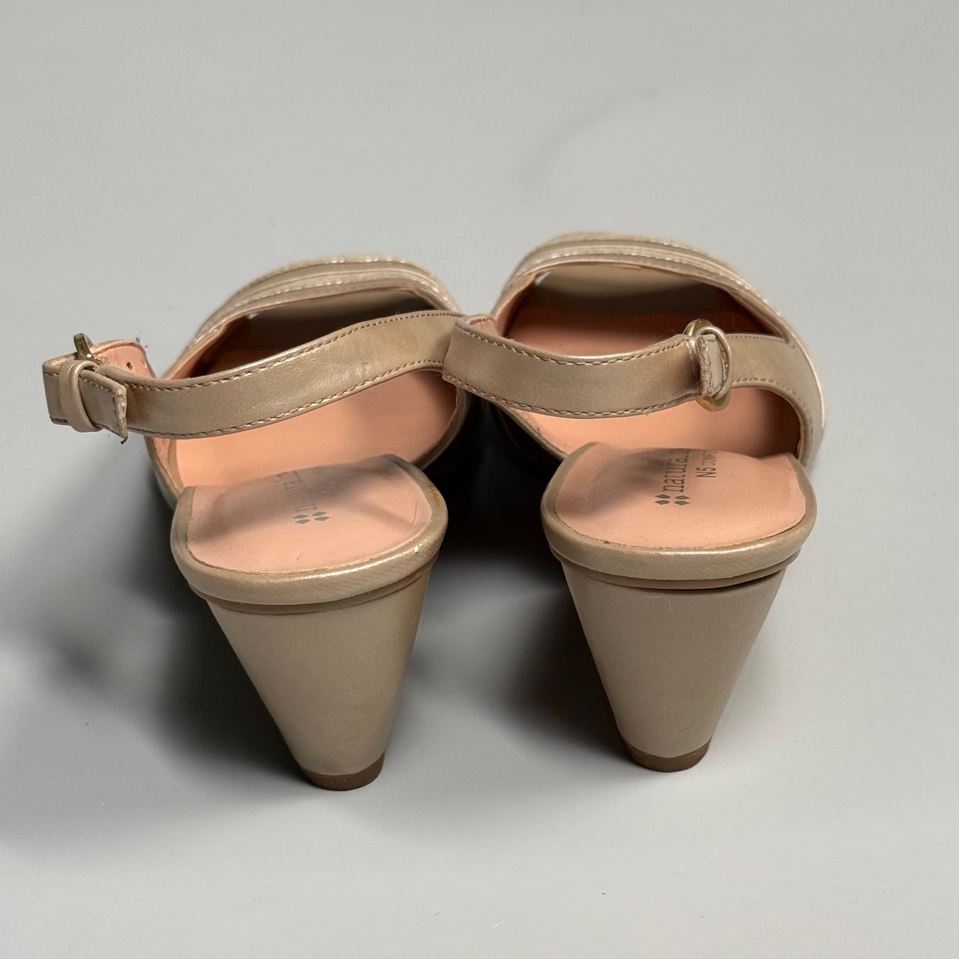 Naturalizer N5 Wedges Slingback Womens 8M Hampton Tan Nude Heels Beige Comfort 5