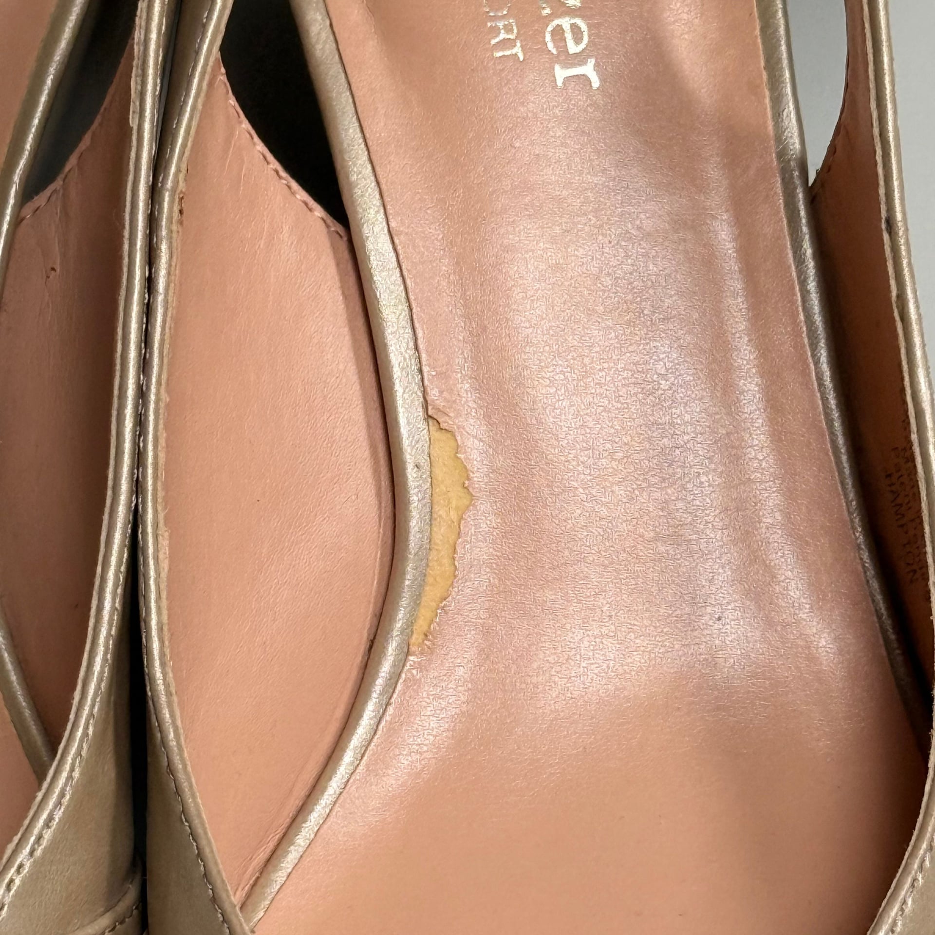 Naturalizer N5 Wedges Slingback Womens 8M Hampton Tan Nude Heels Beige Comfort 7