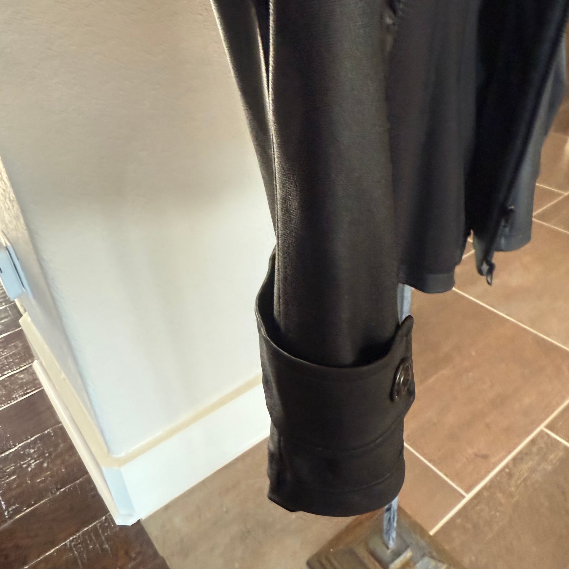 Clara Sunwoo Liquid Leather Ruched Detail Jacket 7